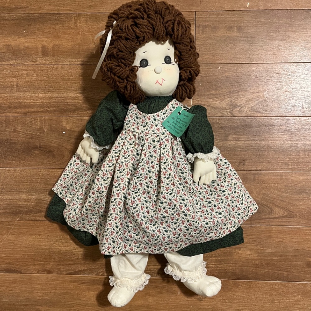 Handmade Cloth Doll Patches of Coal Mountain Jo Brewer